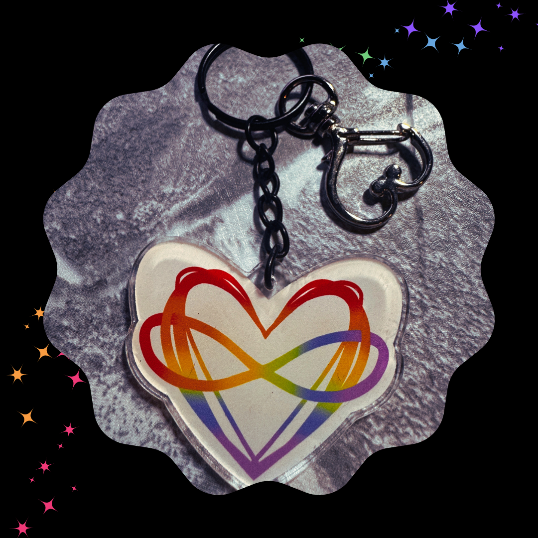 Polyamorous Pride Keychain